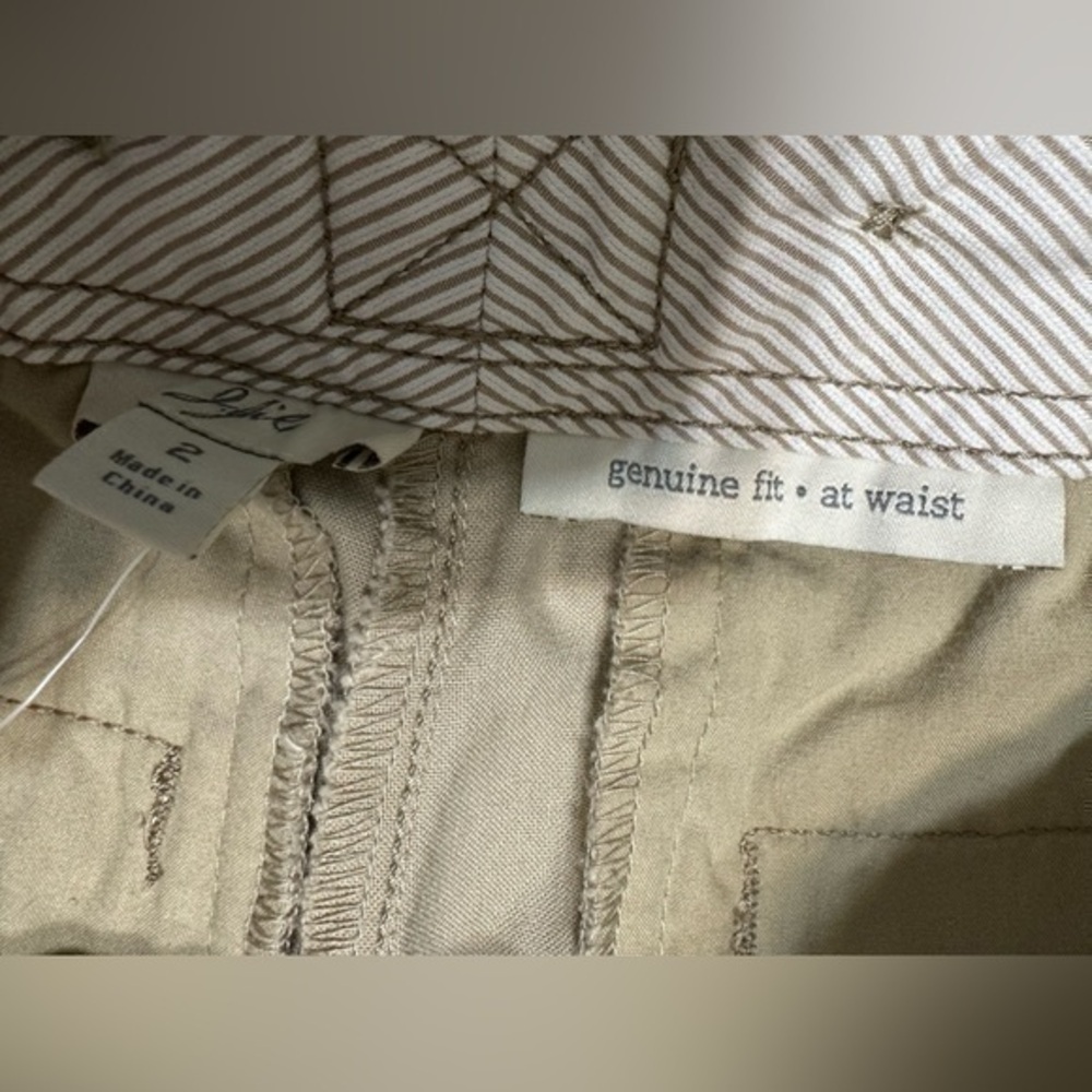 J. Jill Cotton Pants Khaki Stone Womens Size 2 casual bigger buttons‎ - Picture 4 of 14
